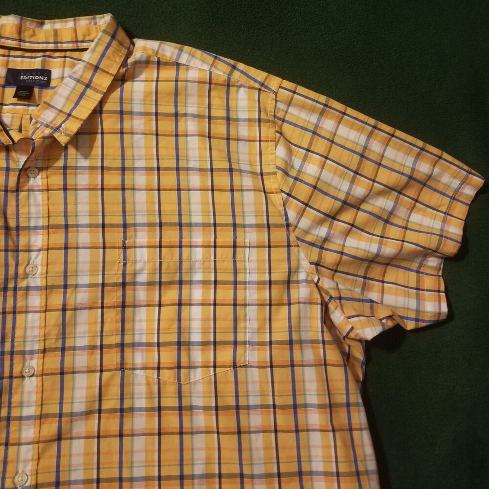 *pumpkin orange* plaid 4XL shirt - Picture 3 of 8